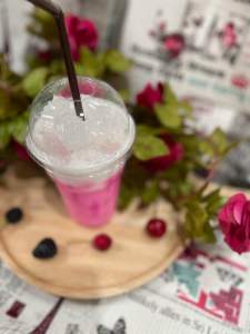 โมเดลเครื่องดื่ม นมเย็น (ขนาด16ออนซ์) วัสดุผลิตจากเทียนเจล