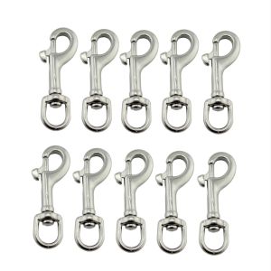 10PCS Marine Grade 316 Stainless Steel Oval Single End Swivel Eye Bolt Snap Hook For Dog Pet