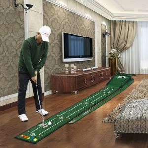 243.84cm Golf Putting Mat with Alignment Guides - Portable Indoor/Office Mini Golf Course Compact Design Durable ABS Material Ideal for MenS Golf Practice & Office Entertainment Golf AccessoriesSleek Sports Gear Sturdy Construction