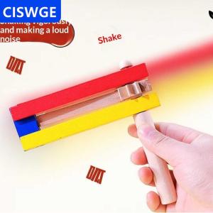 [COD] CISWGE 1Pc Wooden Clapper Kids Rhythm Wood Percussion Instrument Long Handle Castanet For Children Educational Musical Instrument