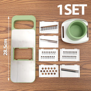 Multifunctional Vegetable Fruit Chopper Cheese Onion Cutter Portable Manual Food Grater with Container Kitchen Gadgets