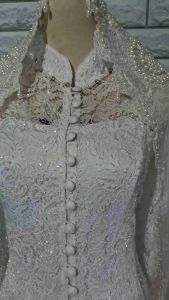 set kebaya brukat pengantin kebaya brukat kerah syanghai SET  kebaya brukta TERMURAH + SLENDANG MUTIARA