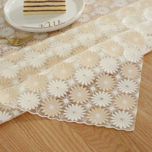 PVC Long Tablecloth With 3D Printed Pattern Waterproof Washable Dining Table Cloth Cover Coffee Tablecloth