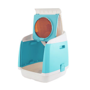 Tom Cat Toilet ห้องน้ำแมว กระบะทรายแมว รุ่นโดมอวกาศ เข้าได้ 2 ทาง ขนาด 54.9x42x49.2 ซม. พร้อมที่ตักทราย