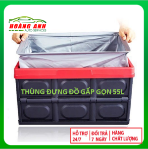 Thùng Đựng Đồ Ô tô Gấp Gọn Để Cốp Sau Xe Hơi Đa Năng Dùng Trong Gia Đình 55lít
