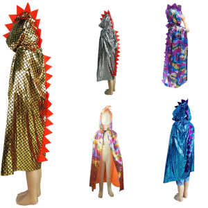 Nam nữ trẻ em khủng long CAPE rồng áo choàng trùm đầu trang phục Halloween Giáng sinh ưa thích CAPE Trang Phục Cosplay