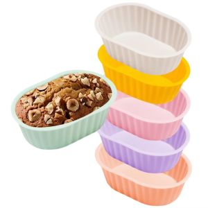 FLYING Reusable Muffin Cupcake Baking Mold Easy Demold Non Stick Oval Silicone Cake Mold Durable Food Grade Silicone Silicone Baking Pan Home Kitchen Baking