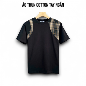 Áo Thun Cổ Tròn CARO Vai Tay Ngắn Vải Cotton Co Giãn 4 Chiều Form Regular Fit - TUTEE