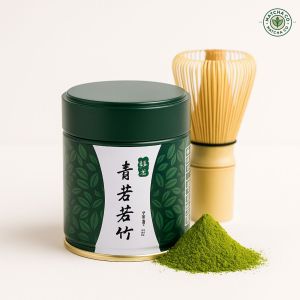 ผงมัทฉะชาเขียว อูจิ เกรดพรีเมี่ยม โทนถั่ว แบบกระปุก ขนาด 35g Qingxi Ruozhu (มัทฉะตามแม่ตุ๊ก)