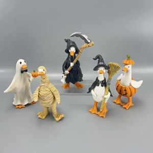 Sản phẩm mới: Đồ trang trí Halloween hình vịt xác ướp người gặt bí ngô phù thủy ma đồ thủ công mỹ nghệ resin để bàn.