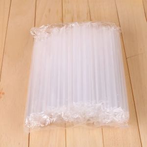 100pcs Top Quality Milktea Straw 19cm 23cm  Black Clear Individually Packed For Milk Tea (Support Wholesale)