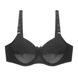 INTIMA wanita Plus saiz Bra nipis penuh liputan firma sokongan kawalan Underwire pakaian dalam payudara besar E F cawan permukaan licin rasa sejuk lancar ais sutera Bralette