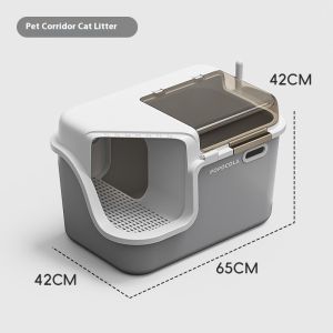 Completely Enclosed Cat Litter Box Corridor Type Cat Litter Box Extra Large Spatter-proof Litter Box