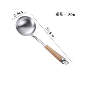 Spot Goods 304 Stainless Steel Spatula Household Kitchenware Set Skimmer Frying Spatula Soup Spoon Kitchen Supplies Stainless Steel Strainer [ Free Shipping ]