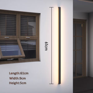 Long Solar Panel LED Outdoor Lamp Garden waterproof Wall Light Decoration Stairs Fence Corridor Gate Lighting Warm White