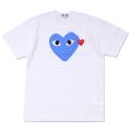 เสื้อยืดแฟชั่นสำหรับผู้หญิงและผู้ชายลายหัวใจสีแดงเล็กๆสีดำขาตั้งกล้องรูปแบบคู่รักเสื้อคู่สไตล์ COMME Des GARCONS ผ้าฝ้ายเสื้อผ้าผู้หญิงเสื้อแขนสั้น. 