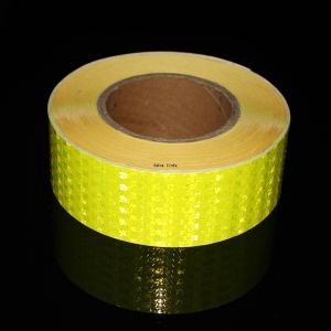5cm*25m Reflective Tape Fluorescent Yellow Waterproof Outdoor Adhesive Road Safety Warning Stickers For  Bicycle Helmet Trailers