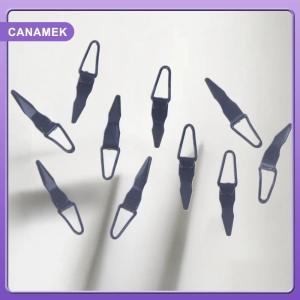 【CANAMEK】 10pcs DIY Lure Accessory Black Silver Stainless Steel Hook Keeper For Lure Fly Collapsible Rod Building Component Repair
