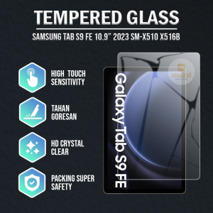 Case SAMSUNG Galaxy Tab S9 FE 10.9 11" 2023 WiFi 5G LTE Casing Smart Flip Cover Acrylic Trifold Standing Slot Pen SM X510 X516 X710 X716