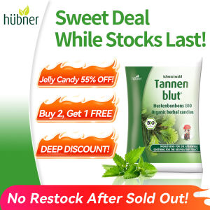 Jerman Huebner Gula Herba Tekak (75g) | Melegakan Batuk Kahak & Suara Serak | Buatan Jerman | Lozenge Herba Organik,
