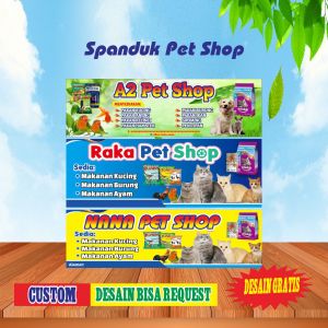 Banner Spanduk Petshop Bisa Request Desain