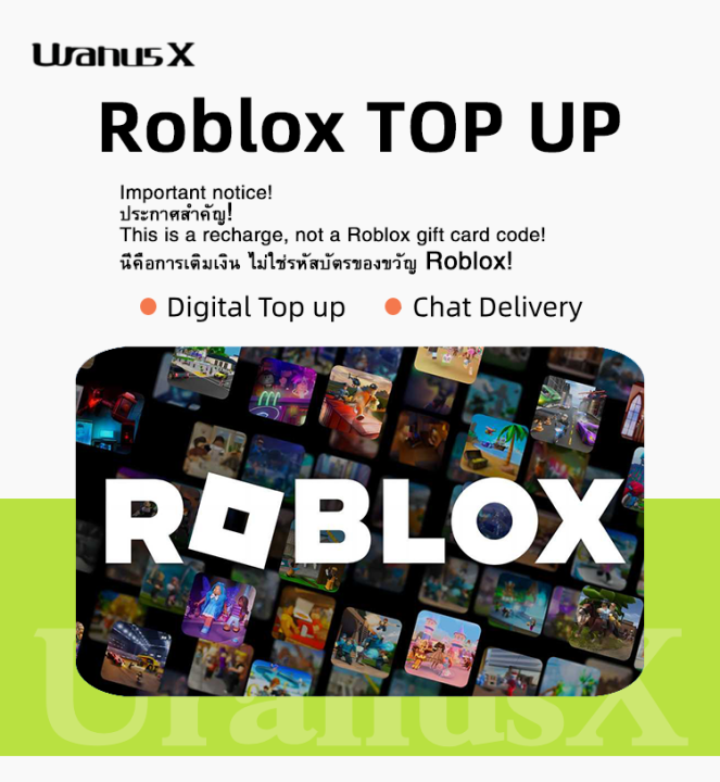 [ALL] Roblox Robux Top-up 80 Rubox—45000 Robux เติมเงิน⚡All region Acc ...