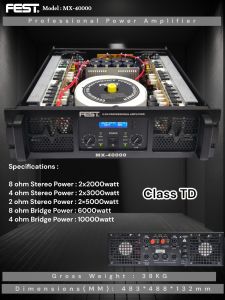 NEW Power Amplifier FEST MX-40000 CLASS TD ORIGINAL FEST