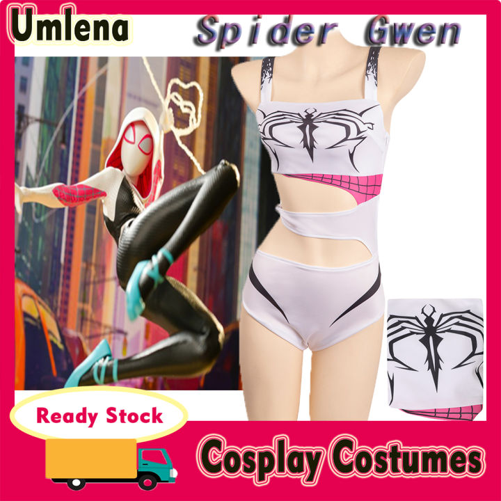 Umlena Marvel Spider Men Cosplay Costume Swimsuit Outfits Spider