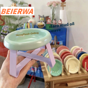 BEIERWA(พลาสติก)ชามน้ำดื่มสำหรับสัตว์เลี้ยงที่ดูดีป้องกันการงอป้องกันสุขภาพคอแมว