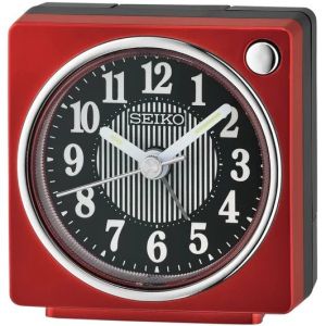 100% ORIGINAL SEIKO Quiet Sweep Analogue Beep Snooze Light Alarm Clock QHE197 [Jam Loceng]