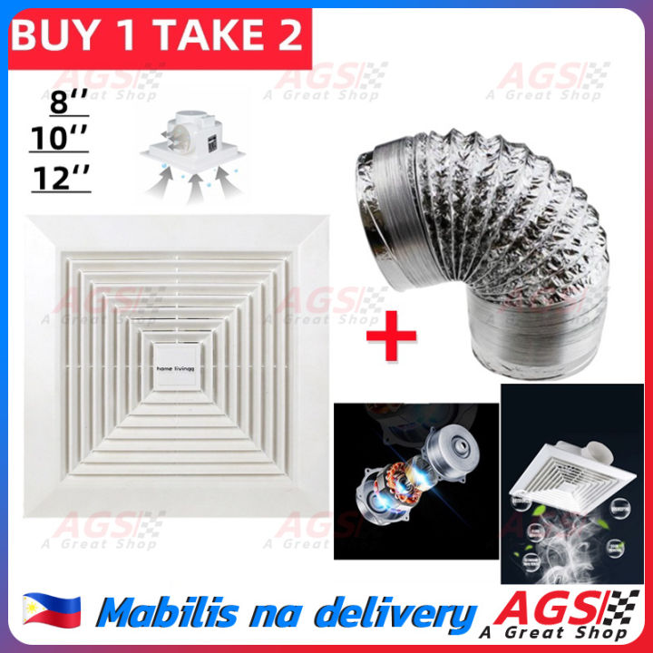 10 inch ceiling exhaust fan PVC Antivibration High wind speed fan Low