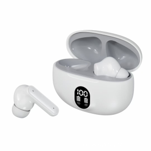 (HD1)Earphones ( White Color Only ) Wireless Bluetooth Stereo Earbuds With Microphone Deep Bass Clear Mic Stable Connection Waterproof Sports Auto Pairing Touch Control Headsets
