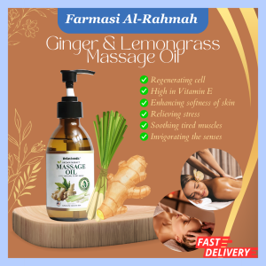 Vircast Medic Ginger & Lemongrass Massage Oil 200ml (Minyak Urut Halia & Serai)