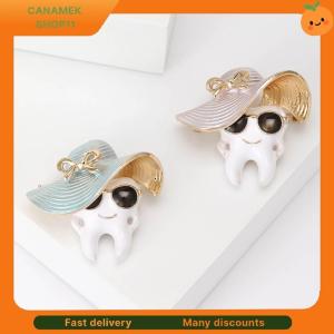 ❣️❣️❣️ Cute Funny Enamel Tooth Hat Brooch Pin Lapel Badge Decoration For Women Coat Jewelry Accessries Gift