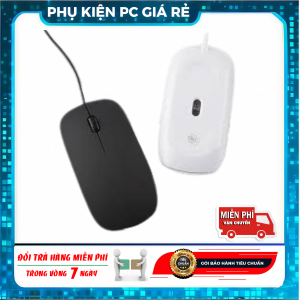 Chuột Máy Tính Có Dây Màu Trắng Đen - Thiết Kế Mỏng Nhẹ Cắm Là Dùng Phù Hợp Văn Phòng & Học Sinh