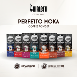 Bialetti Perfetto Moka Coffee Powder Ground Coffee Robusta Arabica Roasted Coffee Espresso Coffee Intenso Classico Delicato Deca Nocciola Chocolate Vangilia 250g