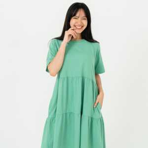 Emikoawa Tunik Kaos Emikoawa Basic Dress Lengan Pendek Kaos Wanita