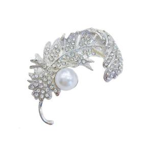 พลอยเทียมเป็นประกายเข็มกลัดขนนกหมุดอัลลอยรูปสัตว์สไตล์วินเทจสำหรับเหมาะสมสำหรับผู้หญิงและผู้ชายอุปกรณ์งานปาร์ตี้งานเลี้ยง