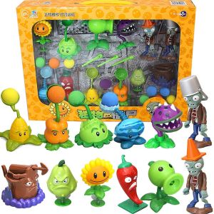 Plants Vs Zombie Toys Soft Silicone Anime Childrens Figure Dolls Kids Birthday Gifts
