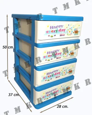 กล่องลิ้นชักพลาสติก A4 4 ชั้น 28 x 37 x 50 ซม. เก็บเอกสาร A4 สำนักงาน (ออกใบกำกับภาษีได้)