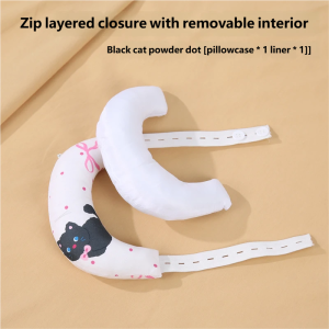 Orzbow Baby Slanted Neck Correct Pillow Newborn Infant Torticollis Corrector Moon Shape Neck Support Cushion Removable