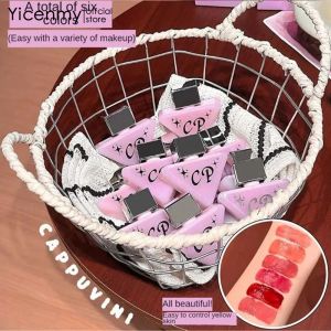 Yicenmy CAPPUVINI น้ำแข็งสีชมพู Clear Lip Gloss ชุ่มชื้น กันน้ำราคาไม่แพง ทนทานยาวนาน ไม่ติดกับถ้วยสีริมฝีปาก
