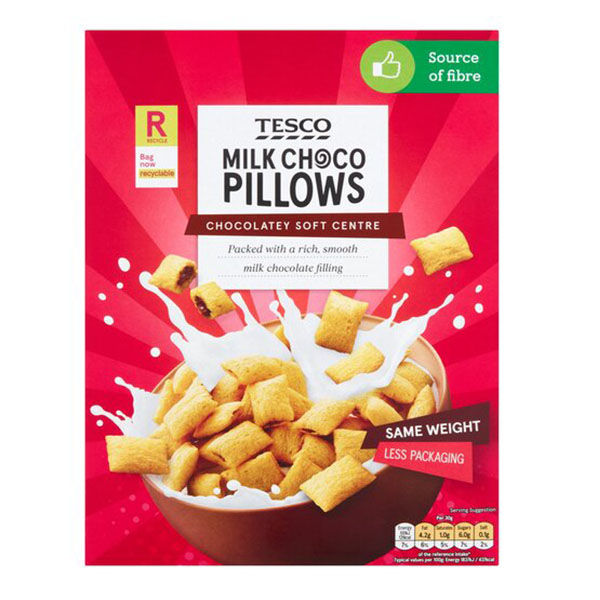 TESCO Milk Choco Pillows Cereal 375g Lazada PH