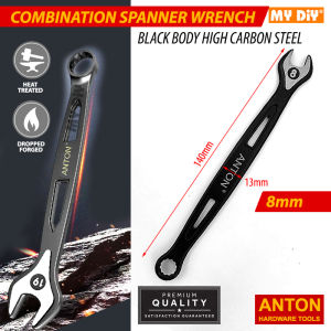 MYDIYHOMEDEPOT - ANTON BLACK BODY HIGH CARBON STEEL SPANNER / RATCHET TORQUE SPANNER COMBINATION WRENCH / SEPANA SOKET