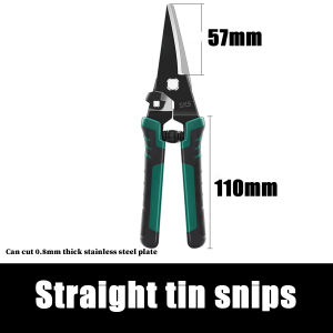 Stainless Steel Aviation Snips Curved Tip for Keel Aluminum Wire Stripping Multifunctional Scissors