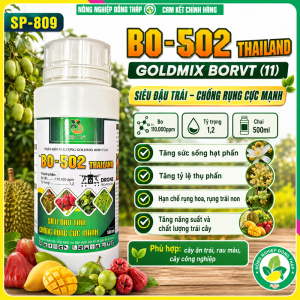 Phân Bón VL GOLDMIX BORVT (11) Hiệu BO-502 THAILAND – Siêu Đậu Trái Chống Rụng Cực Mạnh (Chai 500ml)