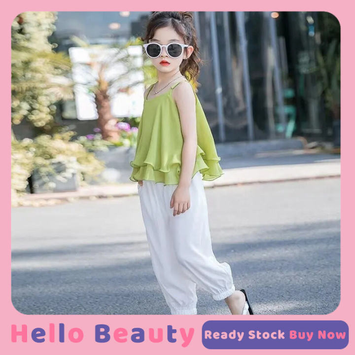 Blouses+pants Korean Style Pants for Kids Girl Casual Clothes To To  To To To To To 10 To 11 To 12 Year Old Blouses T Shirt for Teens 