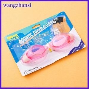 wangzhansi แว่นตาว่ายน้ำซิลิโคนป้องกันการเกิดฝ้ากันน้ำ HD สระว่ายน้ำกีฬาทางน้ำปรับได้สำหรับผู้ใหญ่เด็กว่ายน้ำโต้คลื่นพร้อมกล่อง