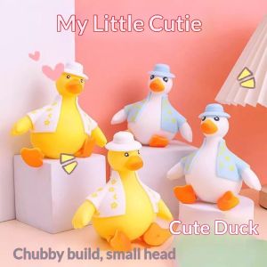 Vịt Dễ Thương Đồ chơi Squishy căng thẳng Relief vui vẻ cho trẻ em và người lớn-Vịt đáng yêu với Thiết kế mũ và áo vest