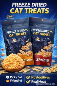 Cat Treats Freeze Dried | Chicken Shrimp Cat Snack | High Protein Healthy Pet Snack